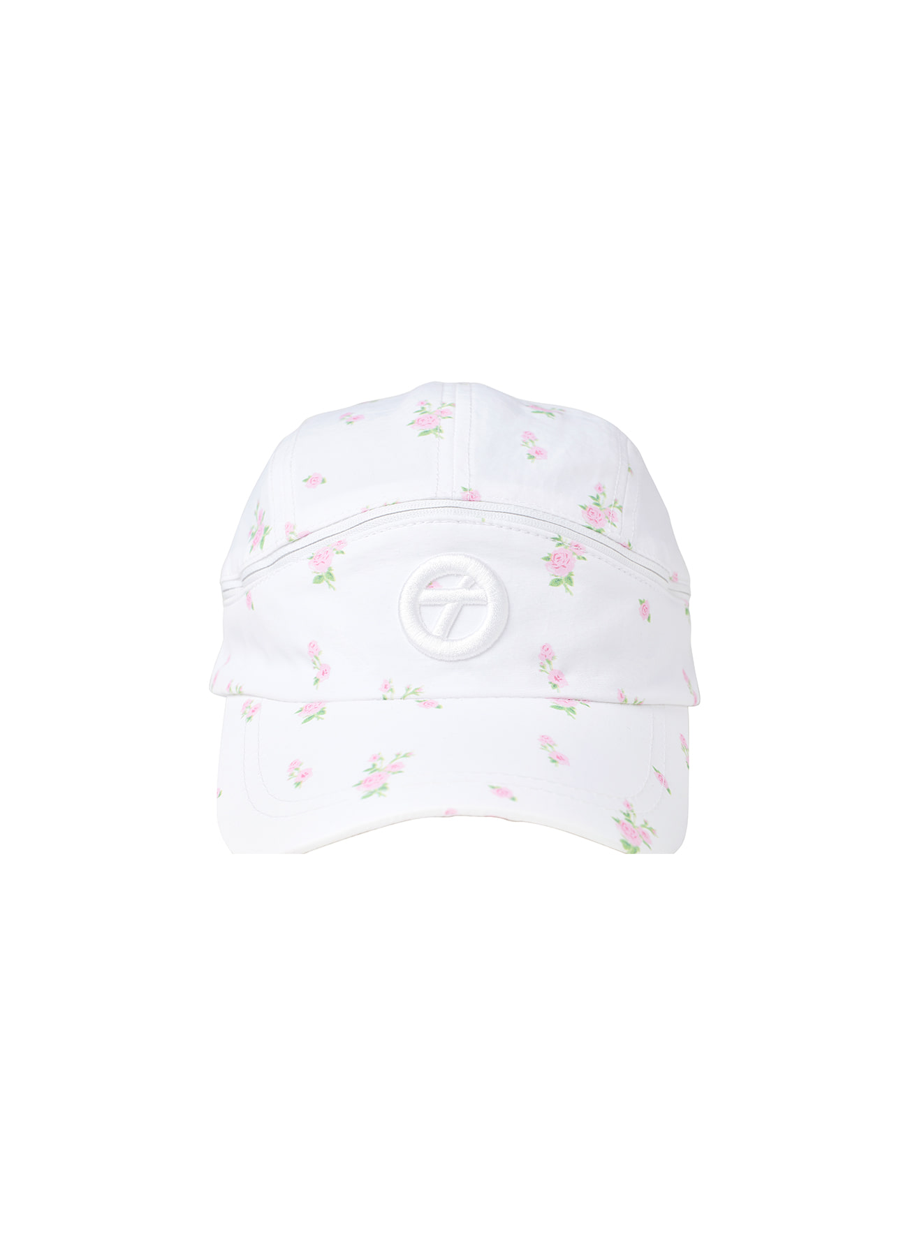 FLOWER VISOR BALL CAP, WHITE