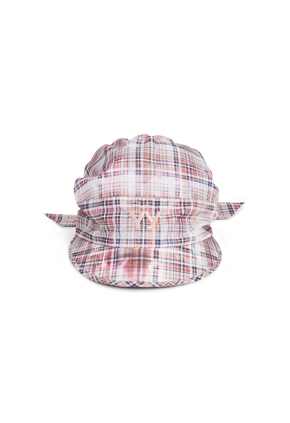 [Sustainable product] CHECK TIE-UP HAT, BRICK